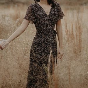 Boutique Flowy Wrap Dress